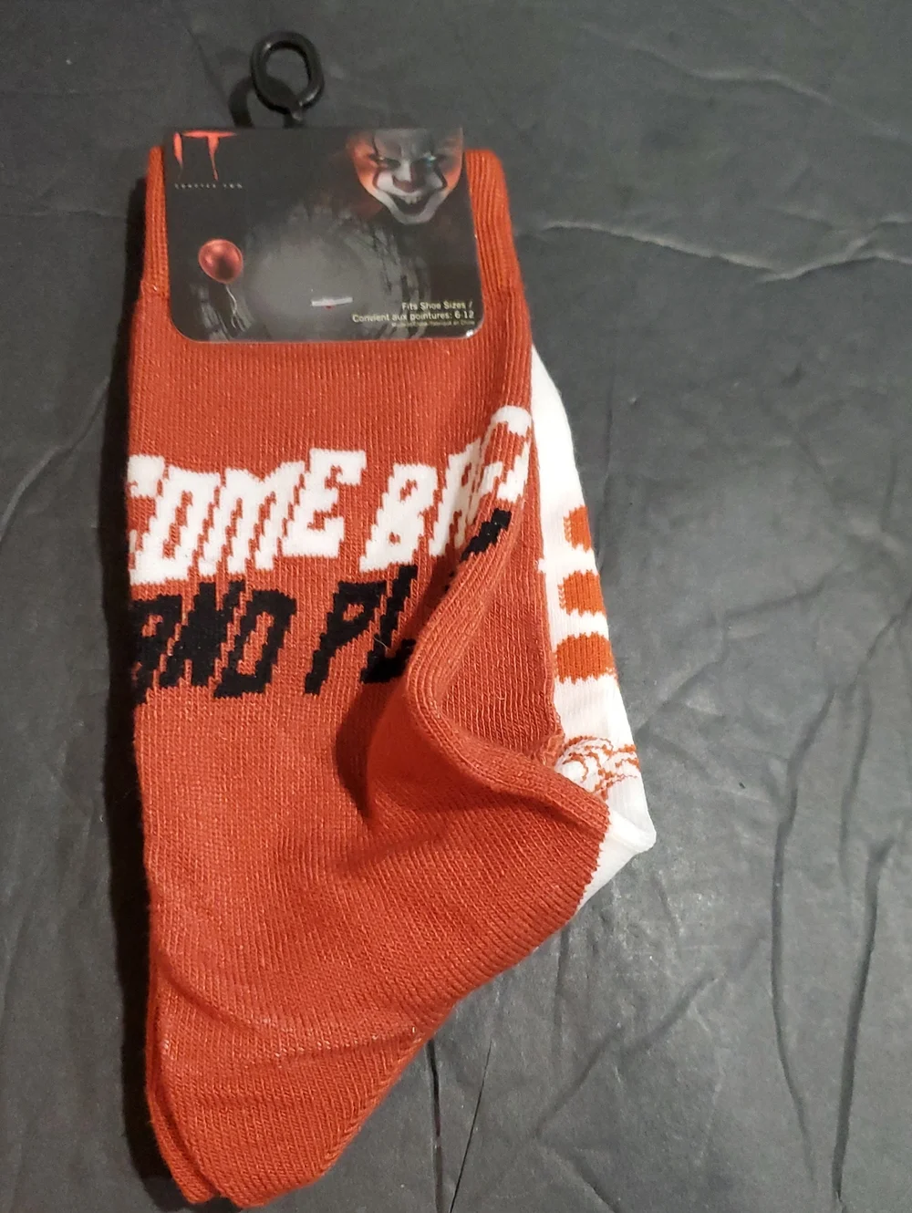 IT scary movie red and white socks brand new